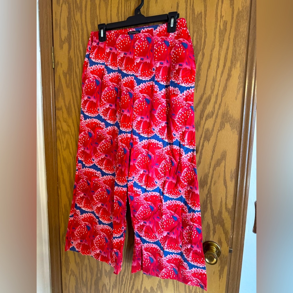 Woman’s Zac Posen For Brooks Brothers Red Cotton SateenPoppy Floral. Size 2